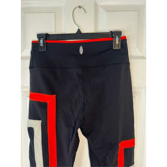 Free People Leggings Black and Orange Size Medium - Picture 4 of 9